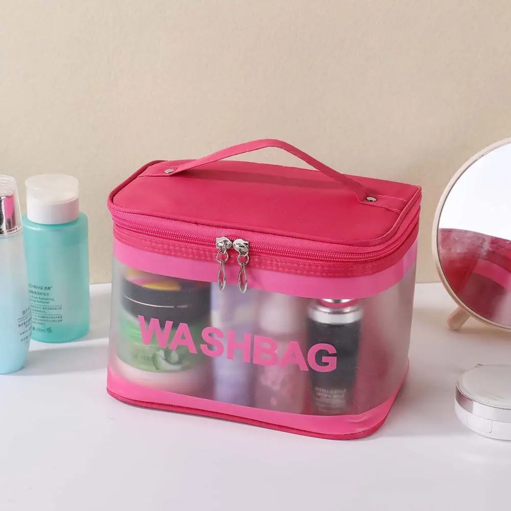 

Women Fashion Wash bag Handbag PVC Travel Makeup Bag Toiletry Bag Cosmetic Storage Bag Cosmetic Organizer