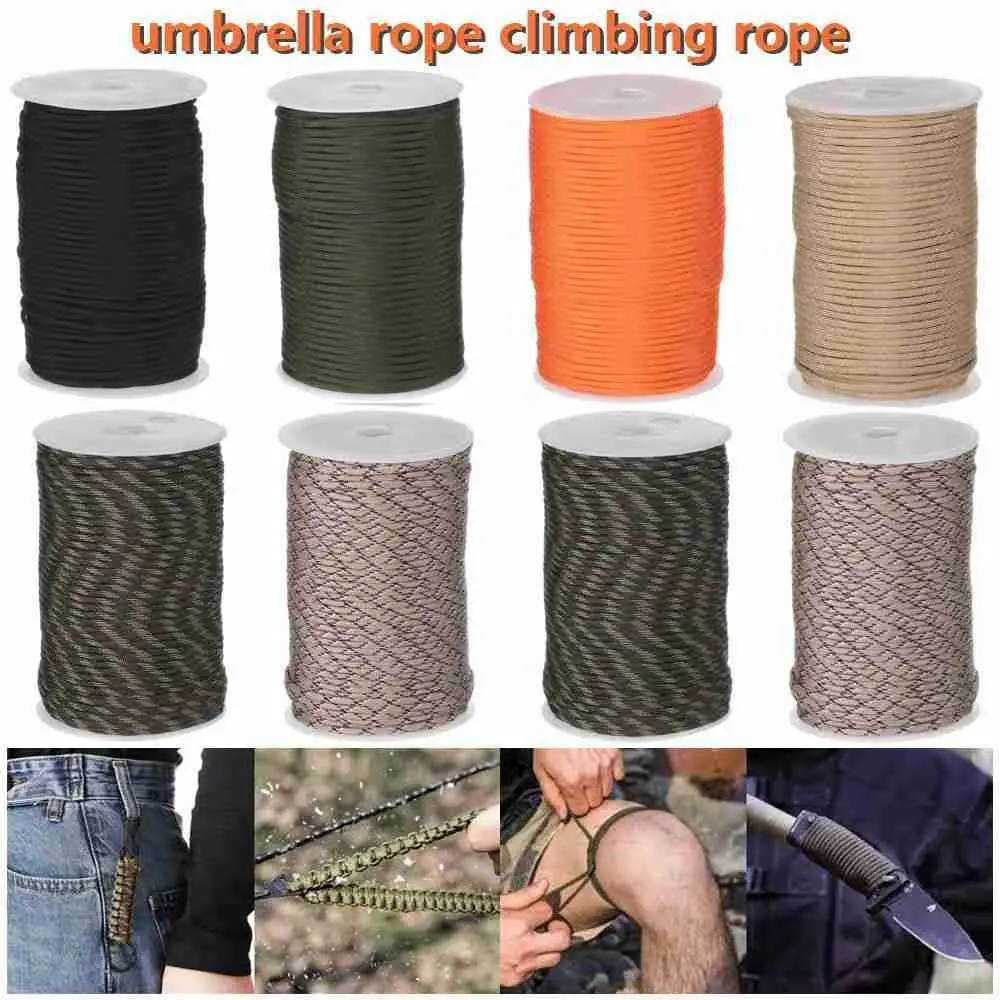 

Umbrella Tent Traction rescue Outdoor Parachute Cord 9-Core Paracord Rope 550 Military Standard Lanyard Strap Bundle