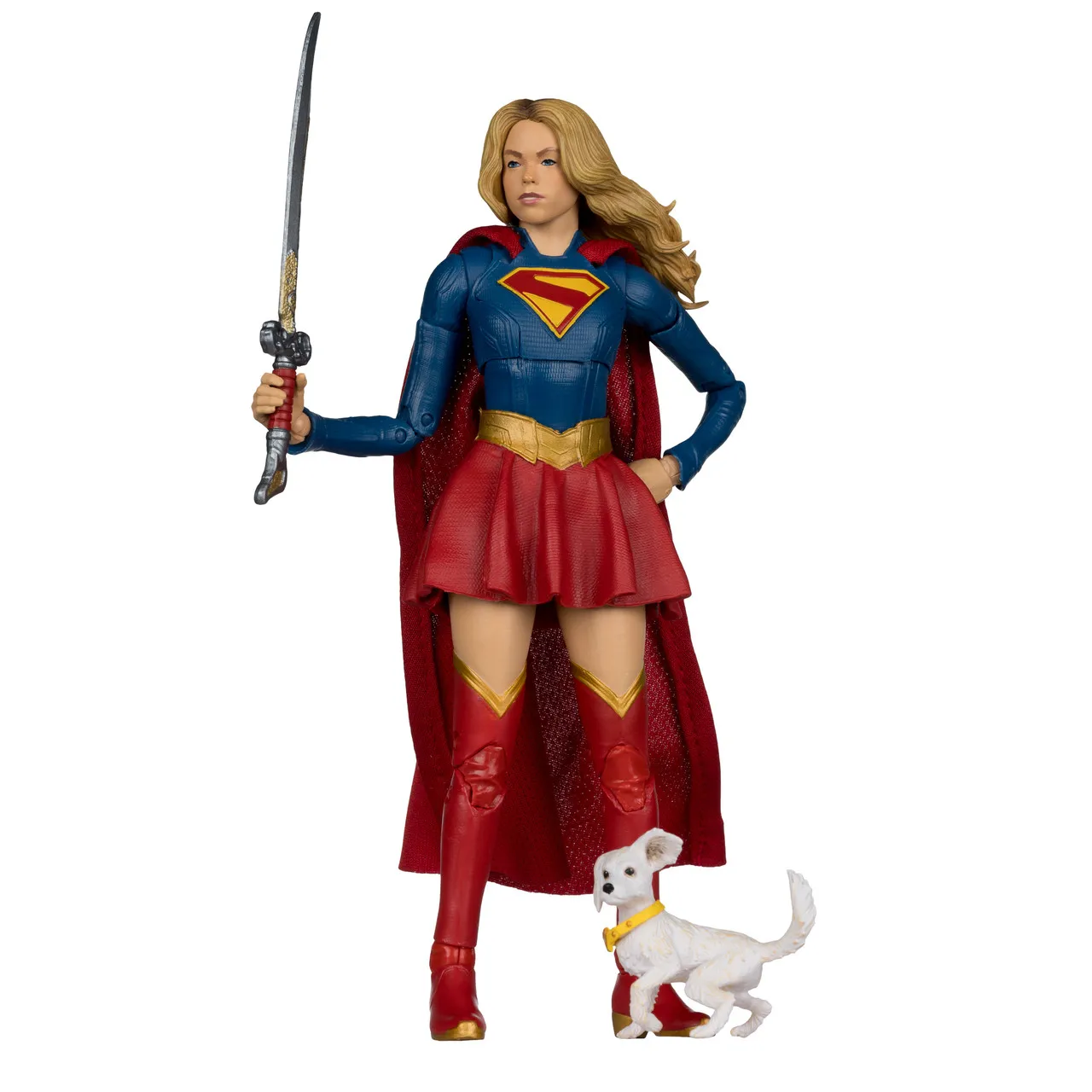 Фото Фигурка McFarlane Toys Supergirl and Baby Krypto Deluxe Theatrical Edition, 7 дюймов, модель из фильма, кукла, гаражный набор для сборки №2