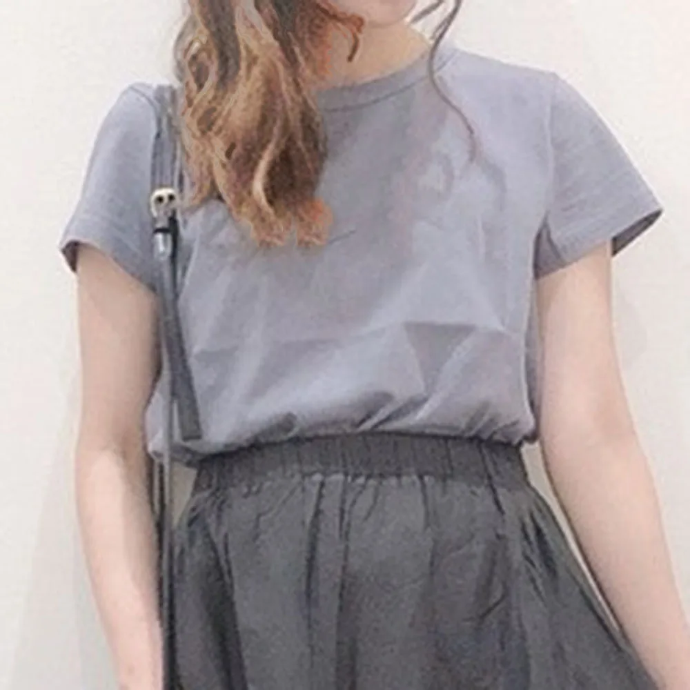 

Summer T-shirt Korean Women Tops Loose Short Sleeves White New Fashion Casual Simple Breathable Female T-Shirt Young Tee Female