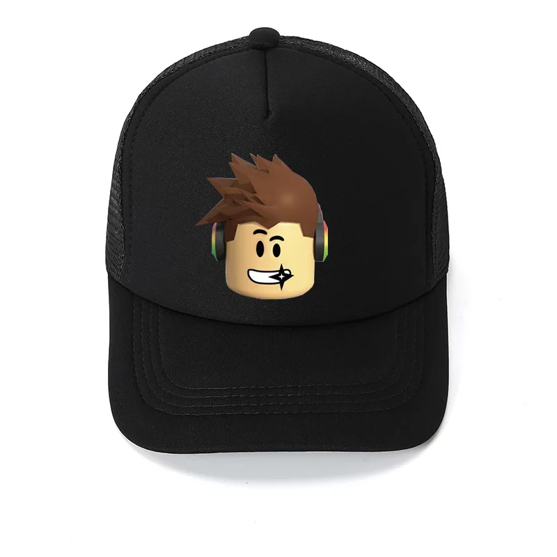 Бейсболка Roblox с мультяшным рисунком Модная студенческая игровая Кепка