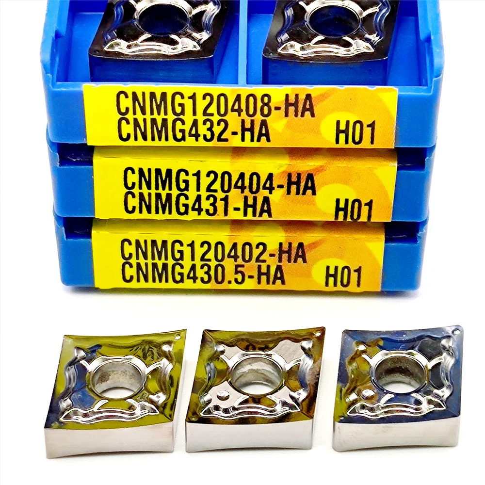 

CNMG120404 CNMG120408 HA H01 Carbide Blade CNC Machine Insert CNMG 120402 120404 Aluminum Milling Cutter Turning Tool 10PCS