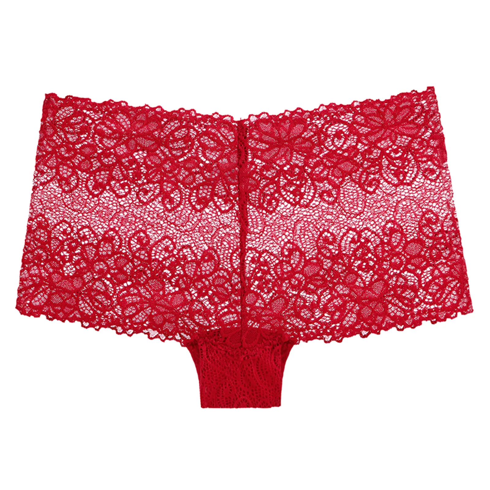 

Women Sexy Lace Panties Floral :ace Perspective Uderwear Solid Color Intimates Boyshort Female V-waist Breathablle Soft Lingerie