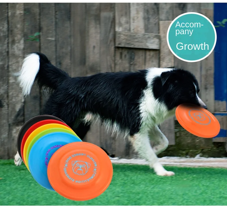 

1Pcs Pet Dog Flying Discs Rubber UFO Training Flying Saucer Puppy Interactive Bite Resistant Chew Toy Pet Toys