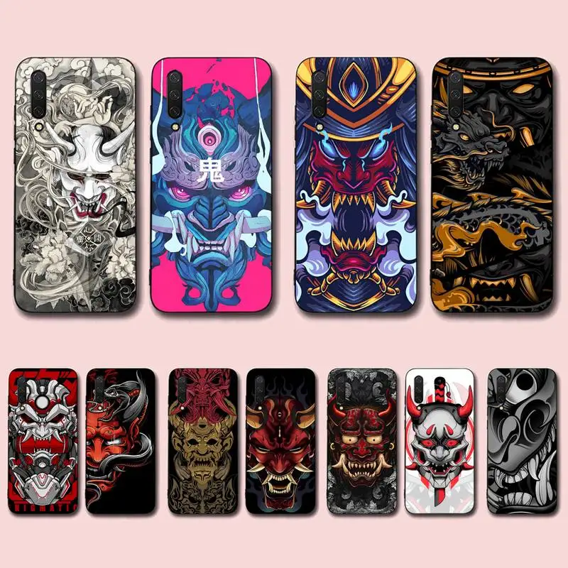 

Samurai Oni Mask Phone Case For Xiaomi Mi 5X 8 9 10 11 12 lite pro 10T PocoX3pro PocoM3 Note 10 pro lite