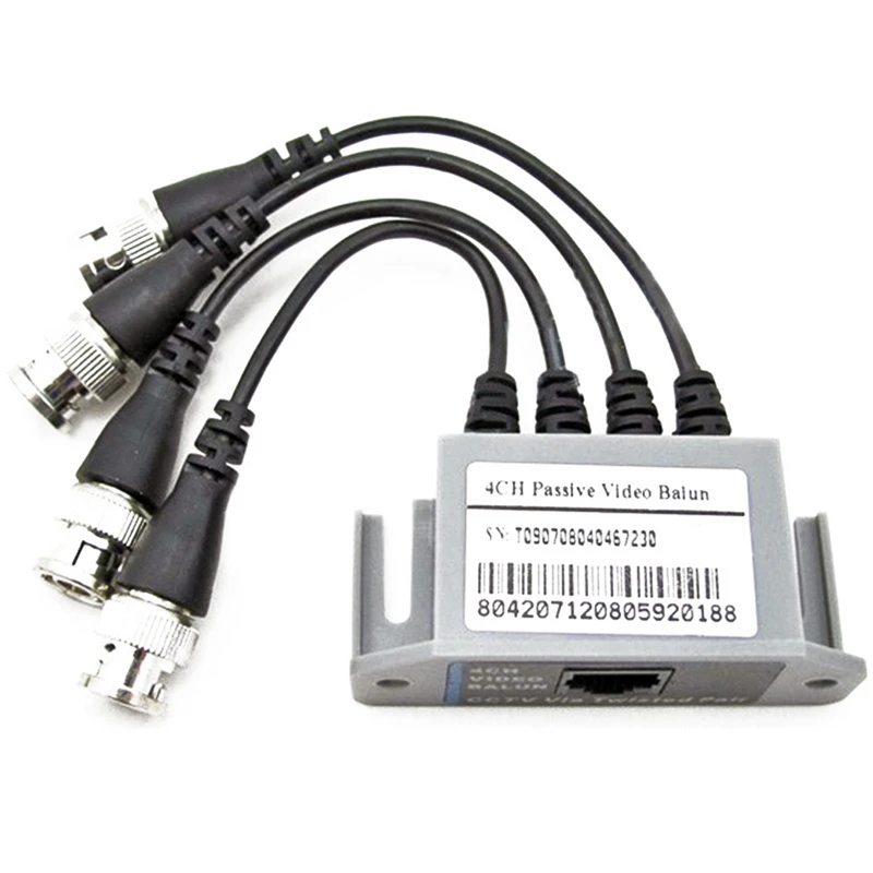 

AYHF-4-Channel Video Balun BNC UTP CAT5 передатчик BNC к UTP RJ45 CCTV через витые пары для AHD TVI CVI камеры DVR CCTV