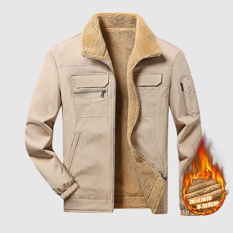 

Мужская Утепленная куртка Jeep buluo, черная приталенная утепленная куртка на флисе ягненка, Повседневная ветрозащитная куртка для осени и зимы, 2023