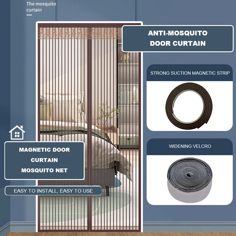 

Reinforved Magnetic Screen Door Curtain Summer Anti Mosquito Mesh Mosquito Net for Kitchen Air Conditioner Room Divider Curtain