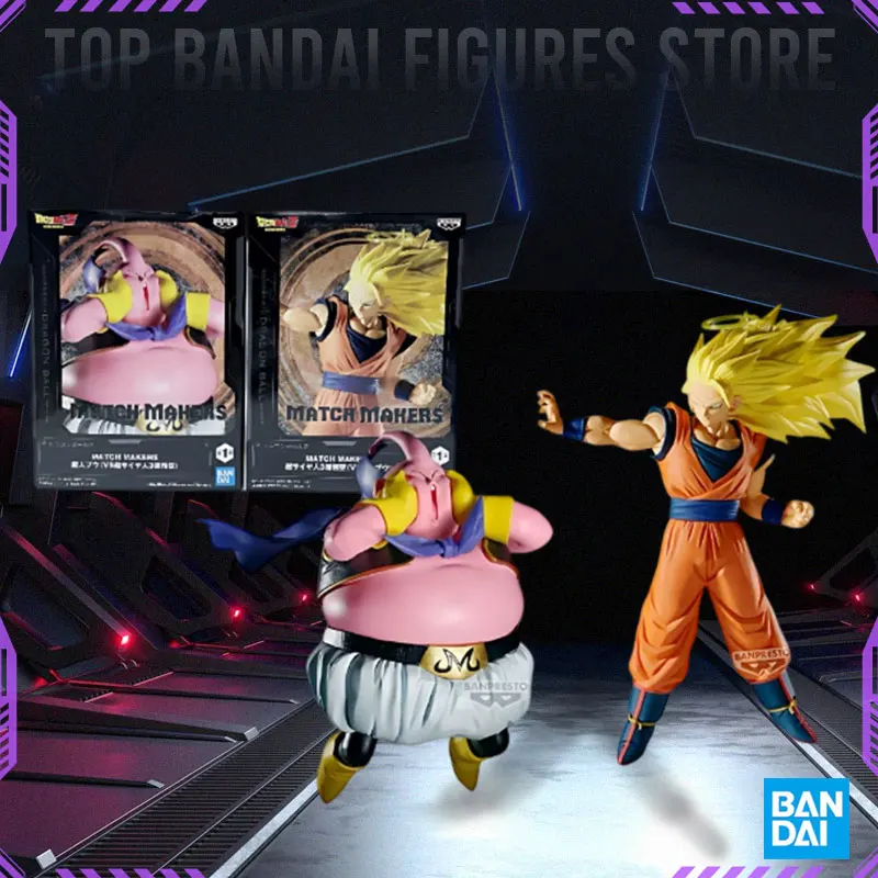Фото Фигурки Bandai Dragon Ball MATCH MAKERS: Супер Сайян 3 Сон Гоку против Маджин Буу, ПВХ, в наличии, коллекционные модели, игрушки, украшения, подарки №1