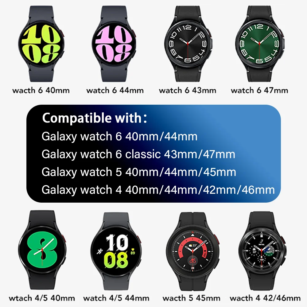 Ремешок без зазора для Samsung Galaxy Watch 6 5 4 40 мм 44 мм/5 Pro 45 магнитный браслет Classic 47 43
