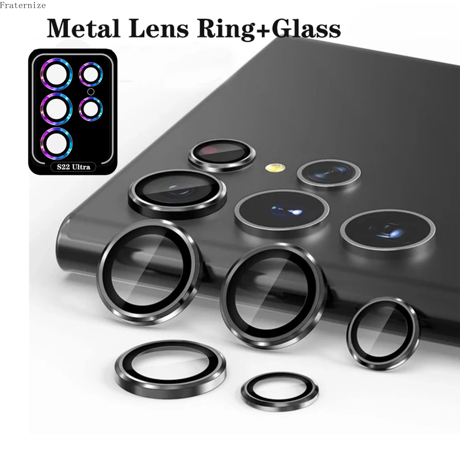 

S22 Ultra Aluminum Camera Lens Protector film For Samsung Galaxy S22 Ultra 5g Metal Back Camera Screen protector accessories