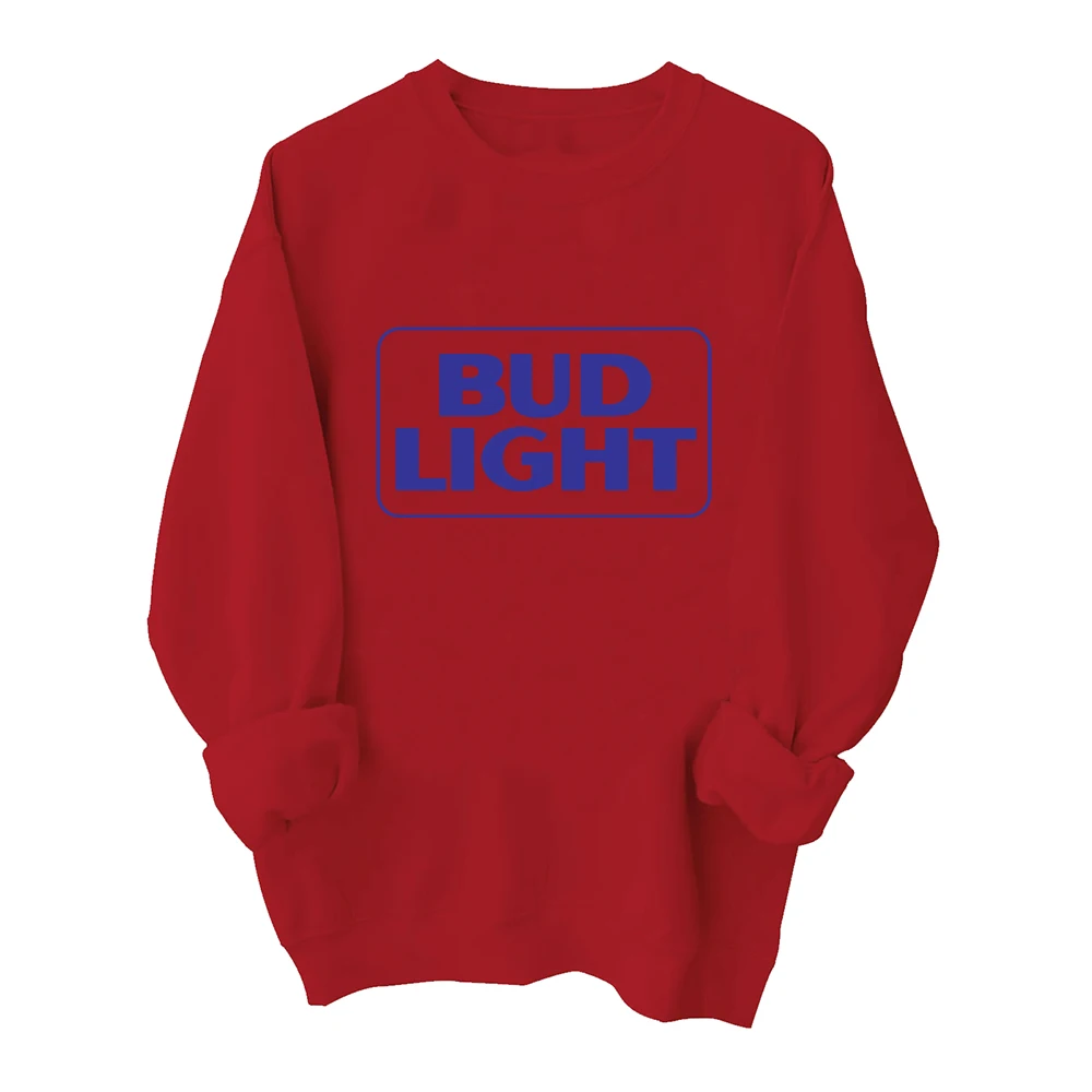 Свитшот в стиле оверсайз с круглым вырезом и длинным рукавом