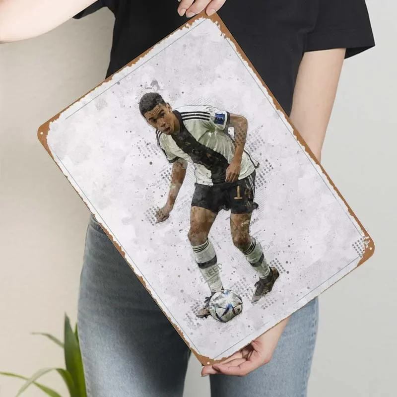 Спортивный металлический постер Jamal музыкальной акварели винтажный знак в виде