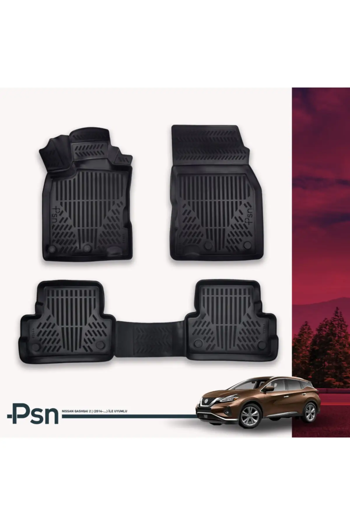 

Car Mat for Nissan Qashqai 2 | Compatible with (2014-...) - Car-Specific Mat