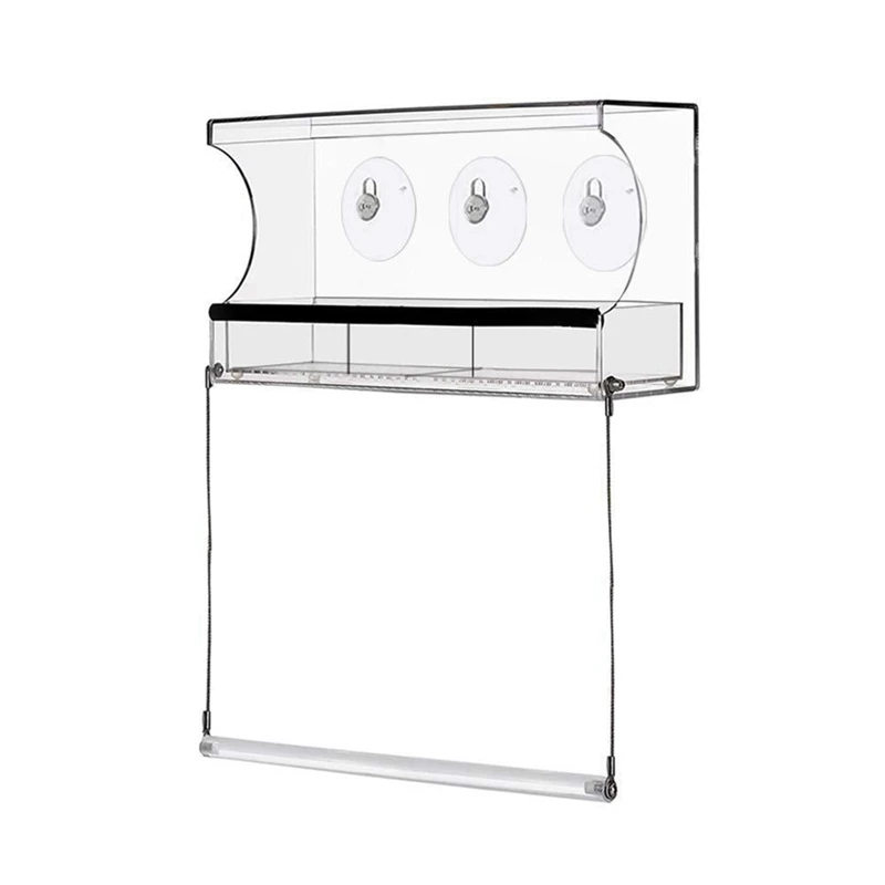 Accessory Component Weatherproof Outdoor Suction Cup Hanger With 3 Section Tray And Roof Cover