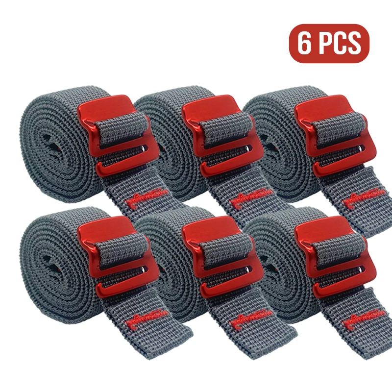 

2/4/6 шт., натяжные ремни для пешего туризма, скалолазания, пряжка, завязка на 1,5/2 м, грузовые ремни, шнуровая лента, нейлоновая веревка с быстроразъемным крючком
