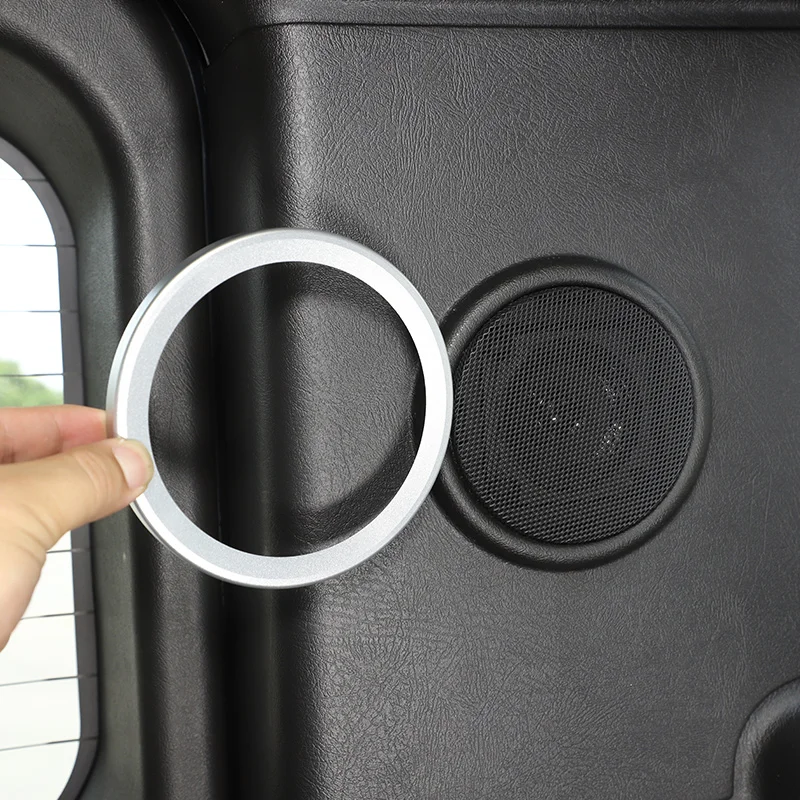 

For 03-07 Hummer H2 high quality aluminum alloy trunk horn ring car interior decoration sticker accessories 2 pack