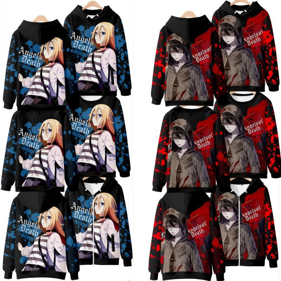 

Костюм для косплея японского аниме «ангелы смерти» Zack Айзек Фостер Рэй Рейчел Гарднер унисекс 3D Толстовка с капюшоном на молнии