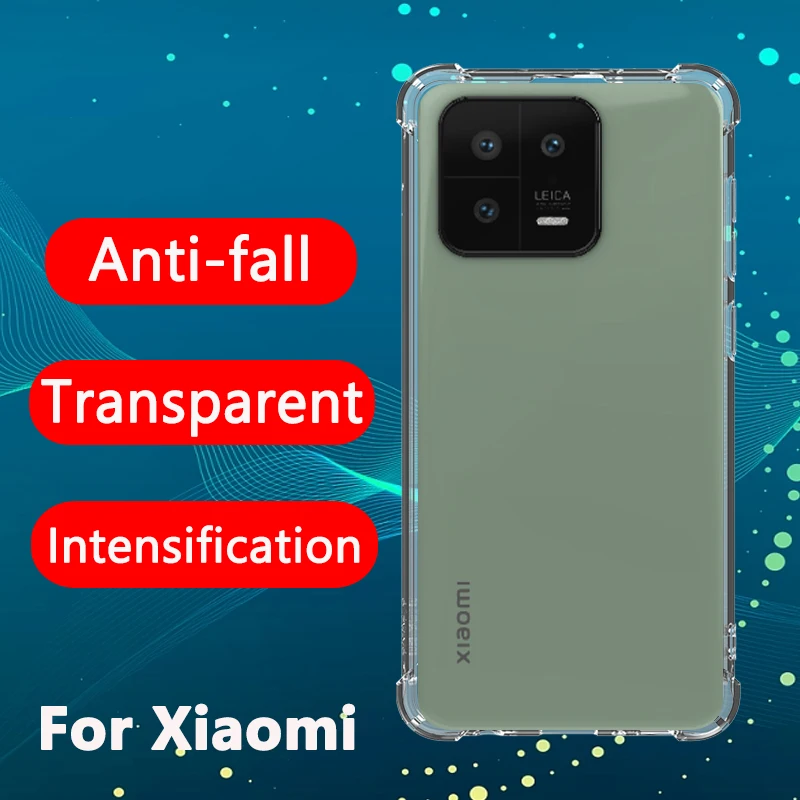 

Transparent Shockproof Phone Case For Xiaomi 13 13pro 13 ultra 13lite civi civi2 5G case Silicone Back Cover for 10s funda case