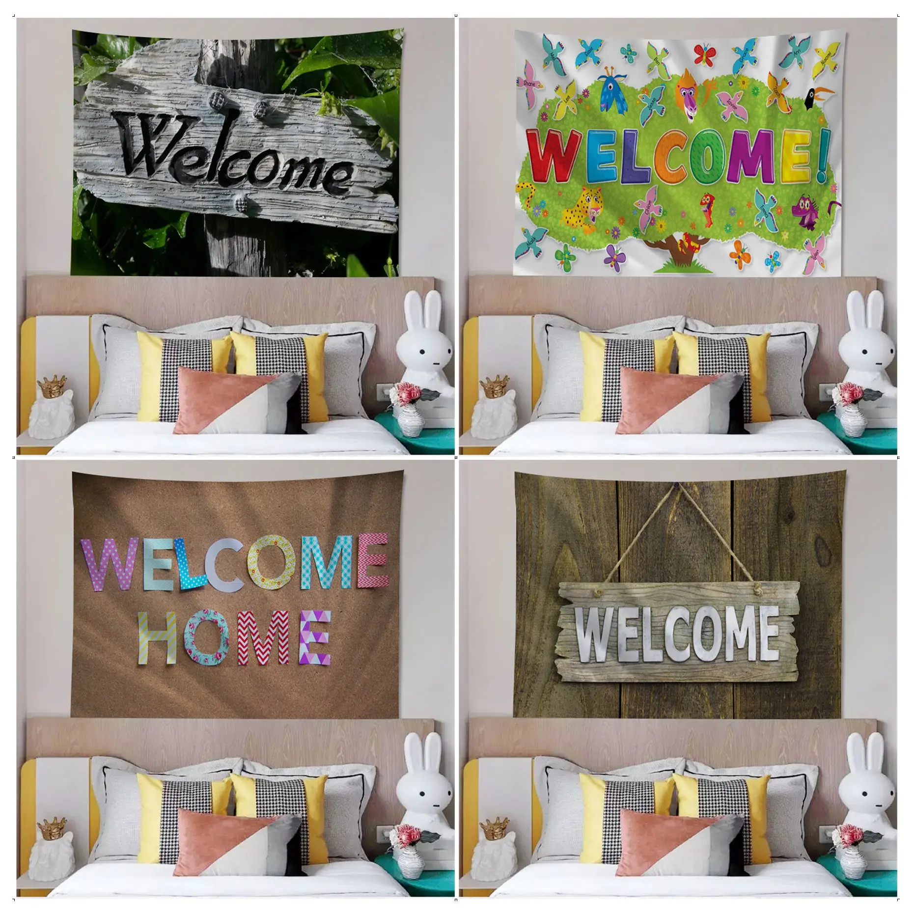 Настенный Гобелен сделай сам с мультяшными рисунками дешевые богемные настенные