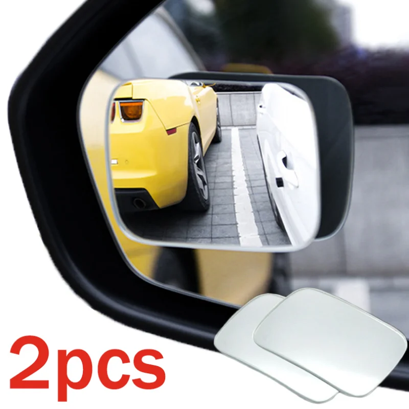 

2pcs Car Blind Spot Mirror Wide Angle Adjustable Frameless Rearview Mirror for Car Safety Parking Reversing Convex Mirrors