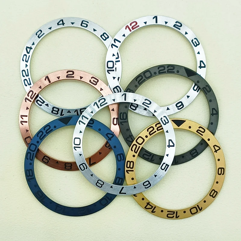 38mm Watch Bezel Ceramic/Aluminum Insert Ring Replace Modified Inserts Inner Diameter 30.5mm Fits 40mm Mens Watches Accessories