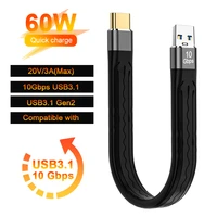 usb 3 1 gen3 data cable pd 60w 3a fast charging usb a to type c cable thunderbolt 3 4k60hz cable usb tipo c 10gbps data cabel