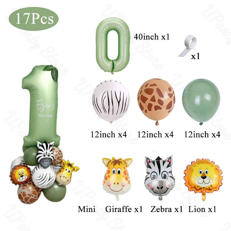 

Воздушные шары для дня рождения "Дикий сафари" MicroPlush