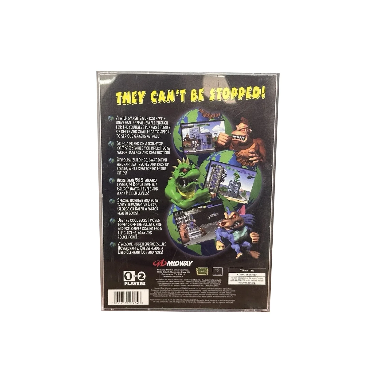 Фото Игра Saturn Copy Disc Game Rampage World Tour для консоли SS, оптический привод, ретро-видеоигра с прямым чтением №3