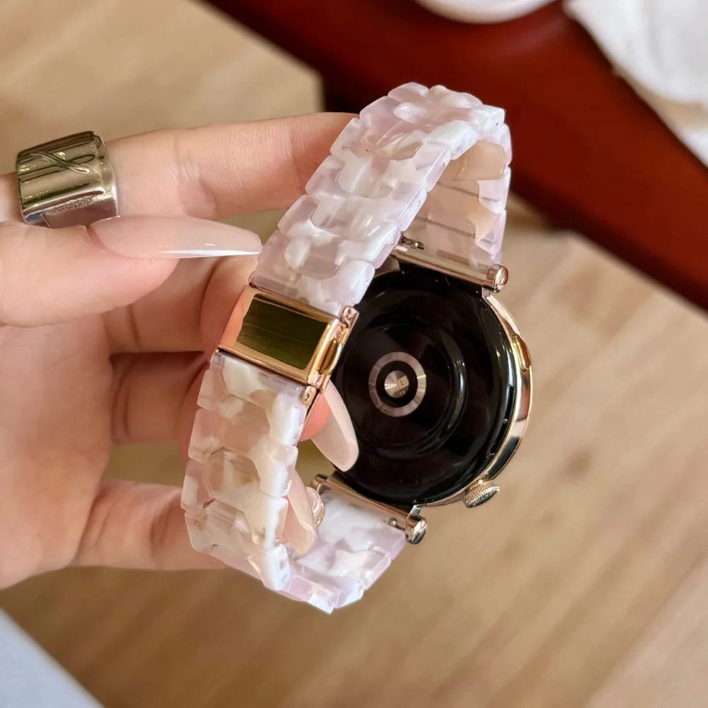 Фото Сменный браслет для Samsung Galaxy Watch 7/6/5/4 40 мм 44 мм, ремешок из полимерной смолы 20 мм с пряжкой из нержавеющей стали №4