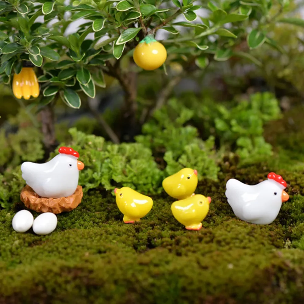 Купи 12 Pcs Chick Hen Nest Egg Figurine Miniatures Home Decor Decoration Cute Accessories Garden Decor Easter decoration за 439 рублей в магазине AliExpress