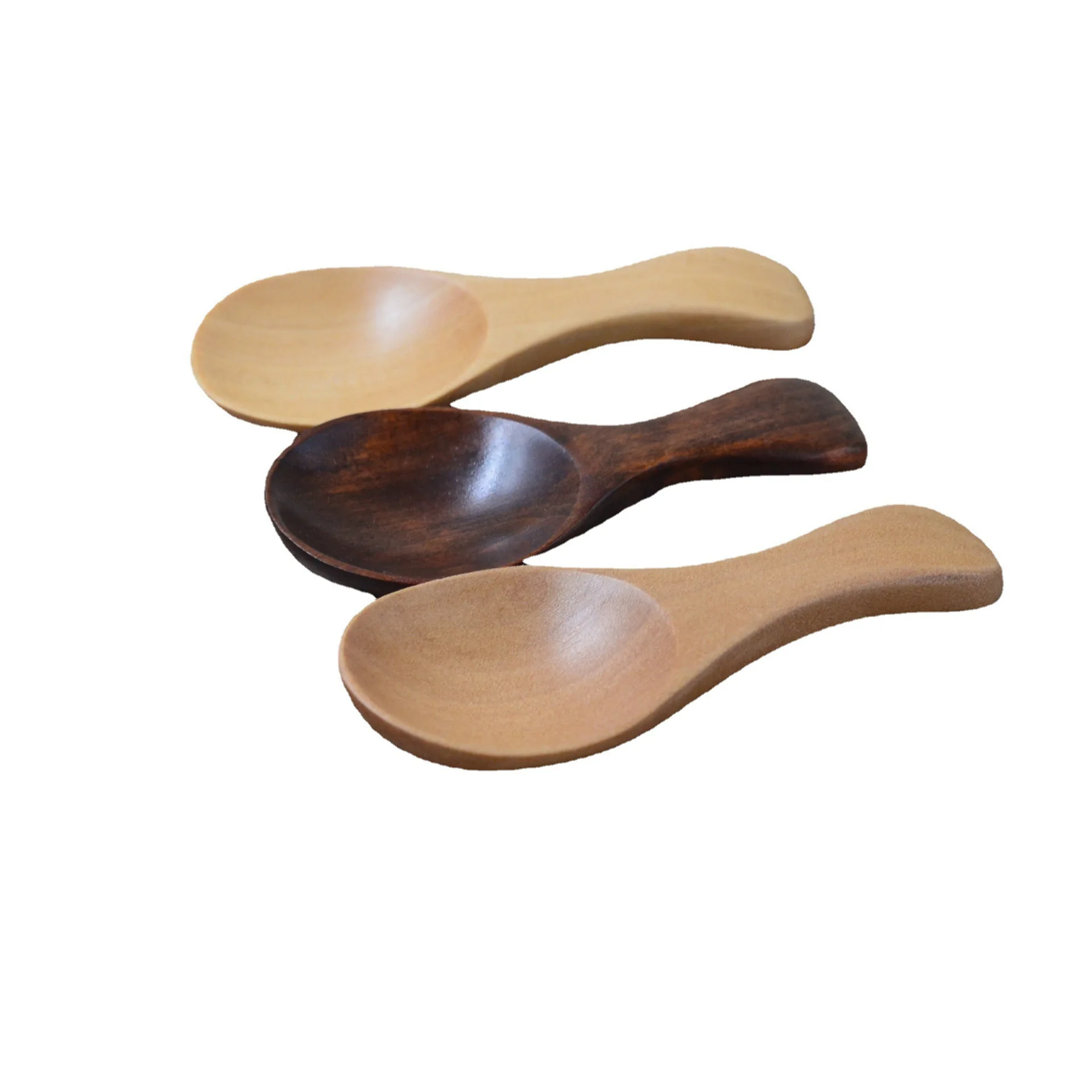 

Cute Mini Spoon Children's Short Handle Milk Powder Wooden Spoon Ice Cream Mini Lotus Nanmu Honey Spoon Kitchen Gadgets