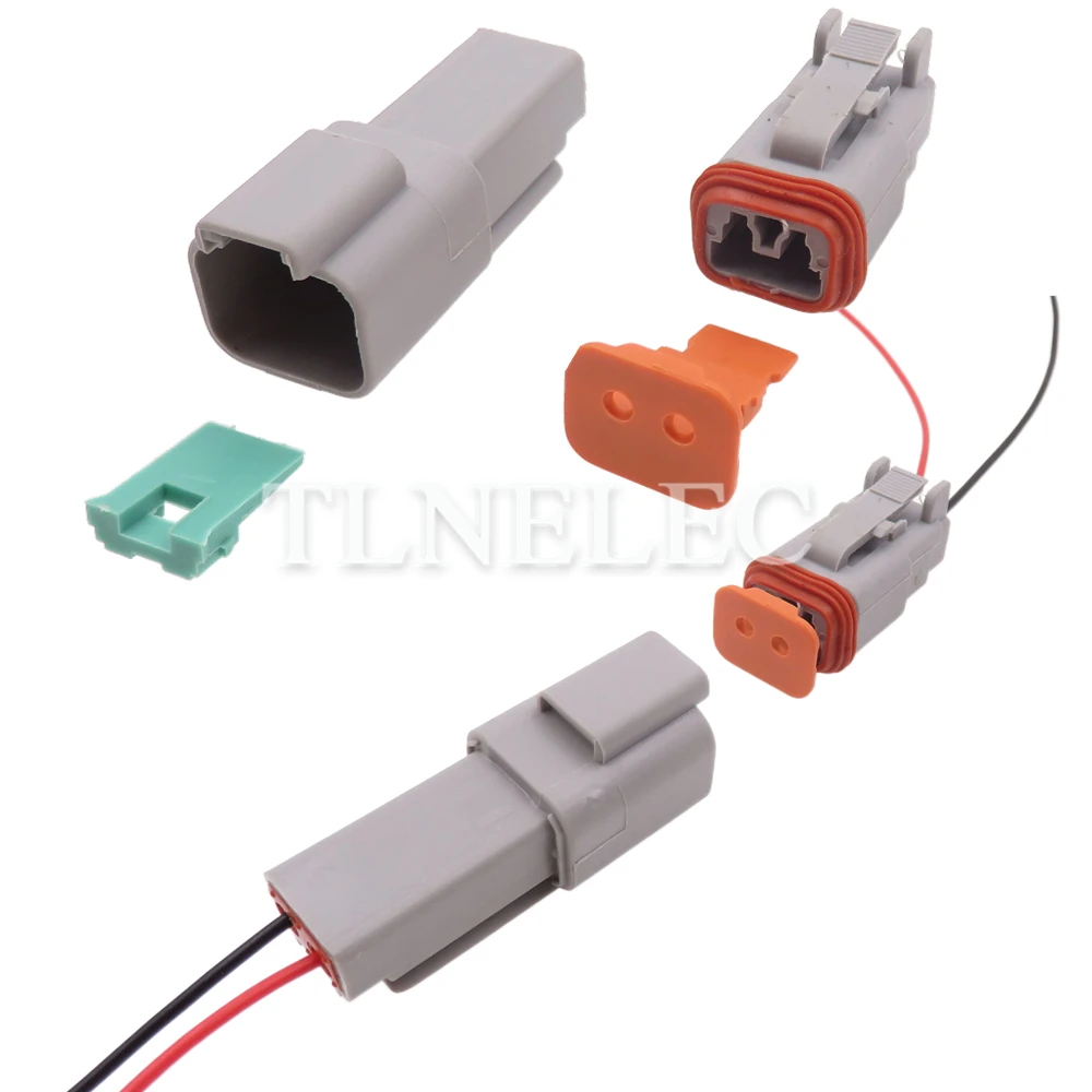 2 Pin Way Auto Male Female проводка с проводами, автомобильный разъем в сборе, AT06-2S AT04-2P DT04-2P
