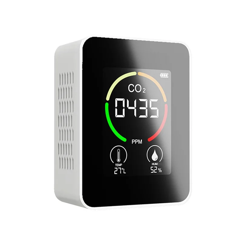 

Infrared Air Monitor CO2 Carbon Dioxide Detector Air Quality Temperature Humidity Monitor Fast Measurement Meter-White