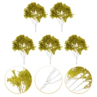 5pcs model for sand table sand table ornament indoor decor miniature trees simulation trees for decor micro landscape