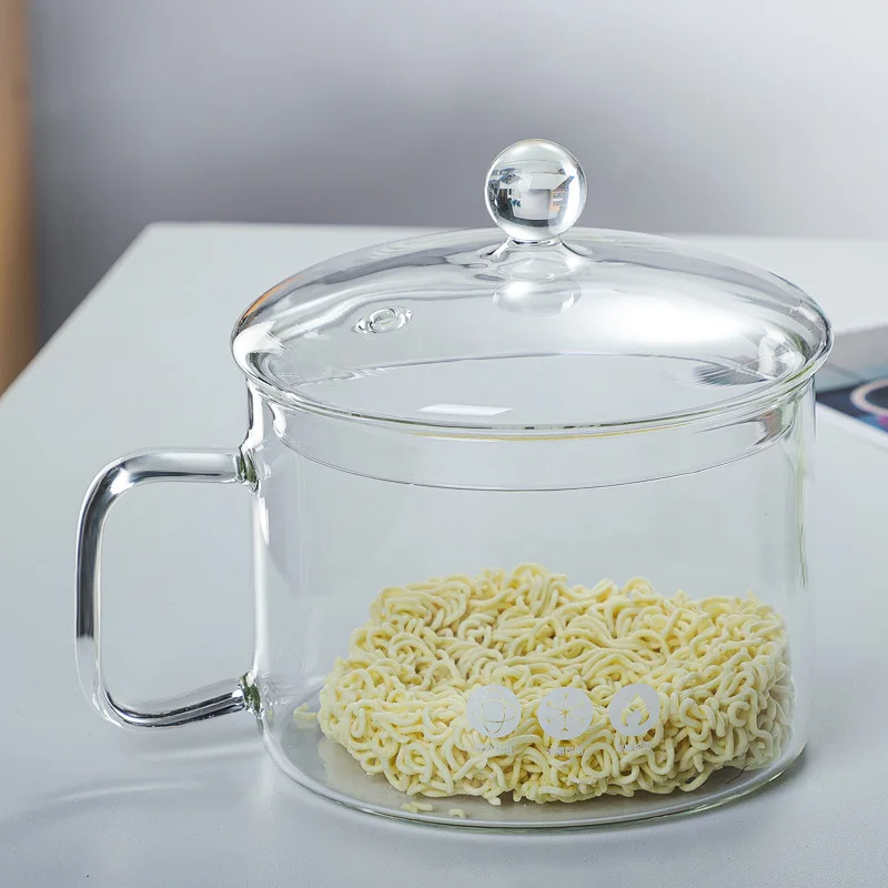 Стеклянная кастрюля для приготовления супа многофункциональная с открытым