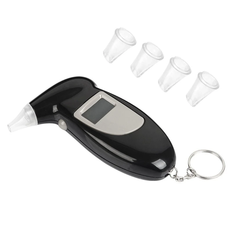 Breathalyzer Alcohol Tester Portable Mounted Blow Type Detector With Digital LCD Display Easy Install