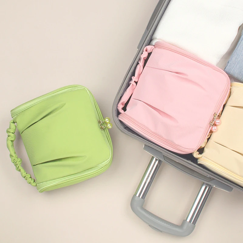 

Convenience Storage Bag Home Cosmetic Packaging Bathroom Toiletries Organize Pouch Dry Wet Separation Handbag Accessories Items