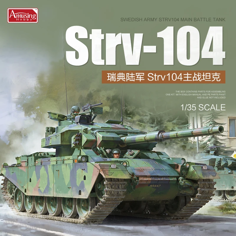 

Hobby Kit Amusing Hobby 35A043 1/35 Swedish Army Strv-104 Main Battle Tank - Scale Model Kit - Scale Model Kit DIY Toy