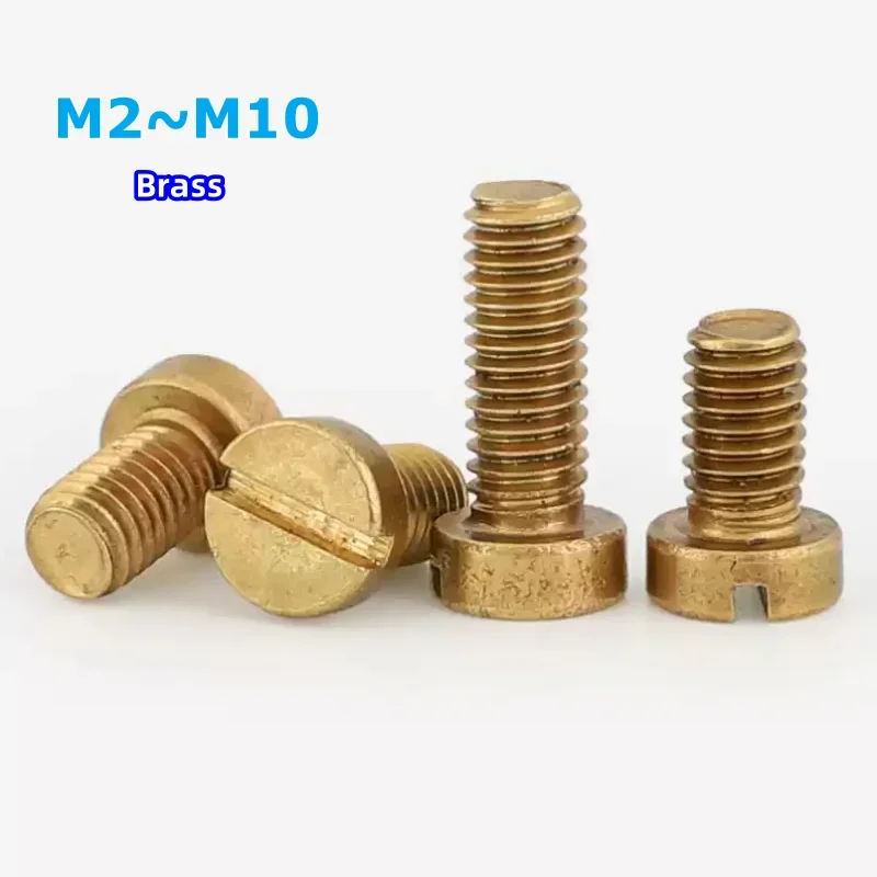 

M2 M2.5 M3 M4 M5 M6 M8 M10 GB65 Латунный винт с прорезями и сырной головкой Латунный болт с надписью A Word