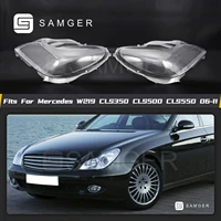 samger headlamps cover transparent lampshades lamp shell for mercedes w219 cls350 cls500 cls550 2006 2011 replaceable accessorie