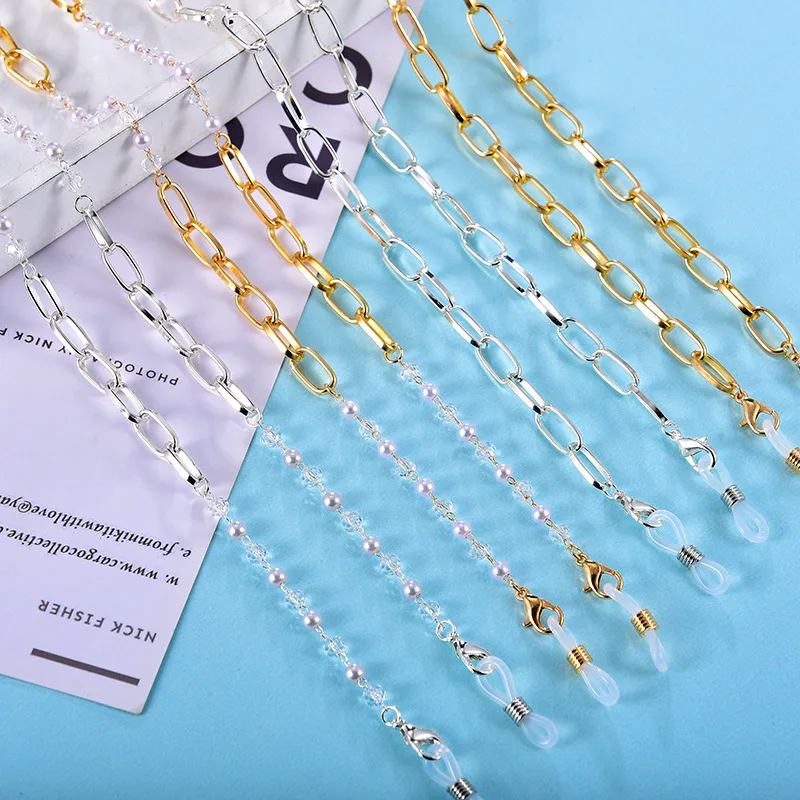 

Fashion Eyeglasses Chain Imitation Pearl Beaded Women Outside Casual Sunglasses Accessory Necklace Gift Mask Hanging Cord