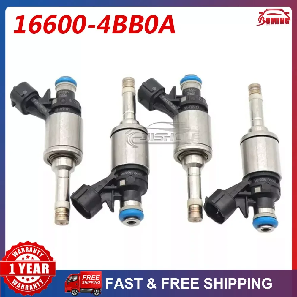 4 шт. новые автомобильные топливные форсунки 16600-4BB0A для Nissan Juke Nismo 166004 BB0A 16600-1KC0A 166001