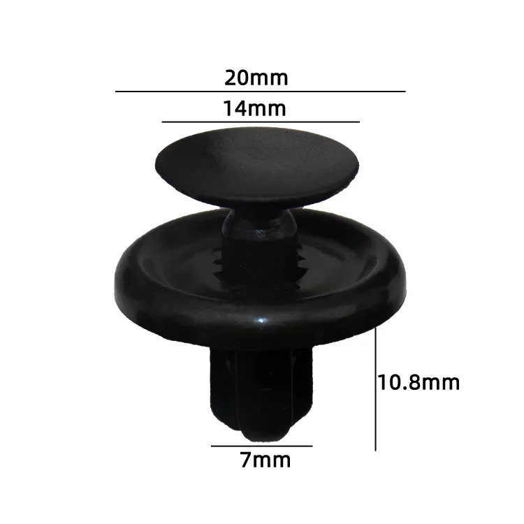 

50Pcs/100pcs Diameter 7mm Black Plastic Auto Fasteners Rivets Clips Vehicle Car Bumper Door Panel Fender Liner Clips Retainer