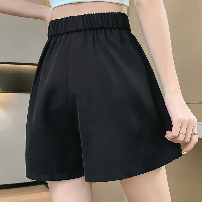 Baggy Womens Shorts Boxer Loose Pleated Black Pleat Short Pants for Women To Wear Offer Free Shipping Vintage Aesthetic XL Hot