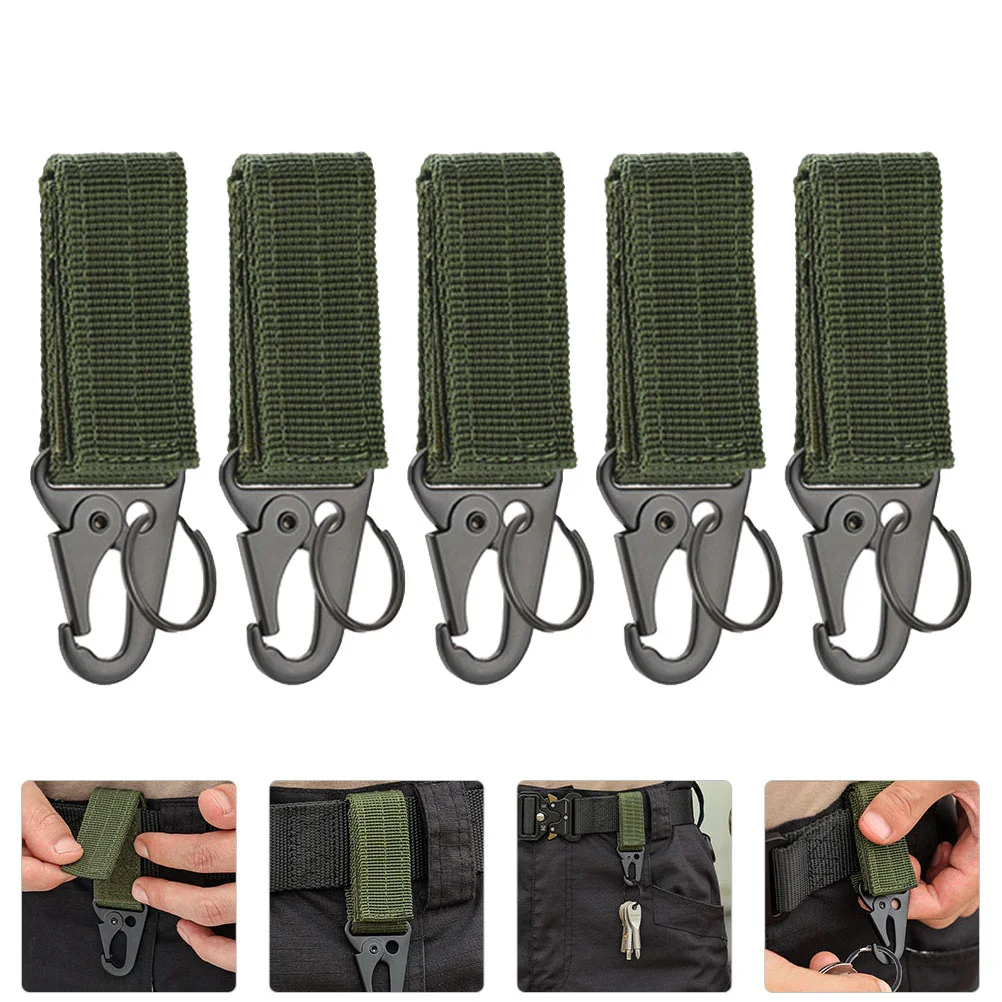 

5Pcs Camping Keychain Multifunctional Buckle Carabiner Buckle for Climbing Camping Adventure