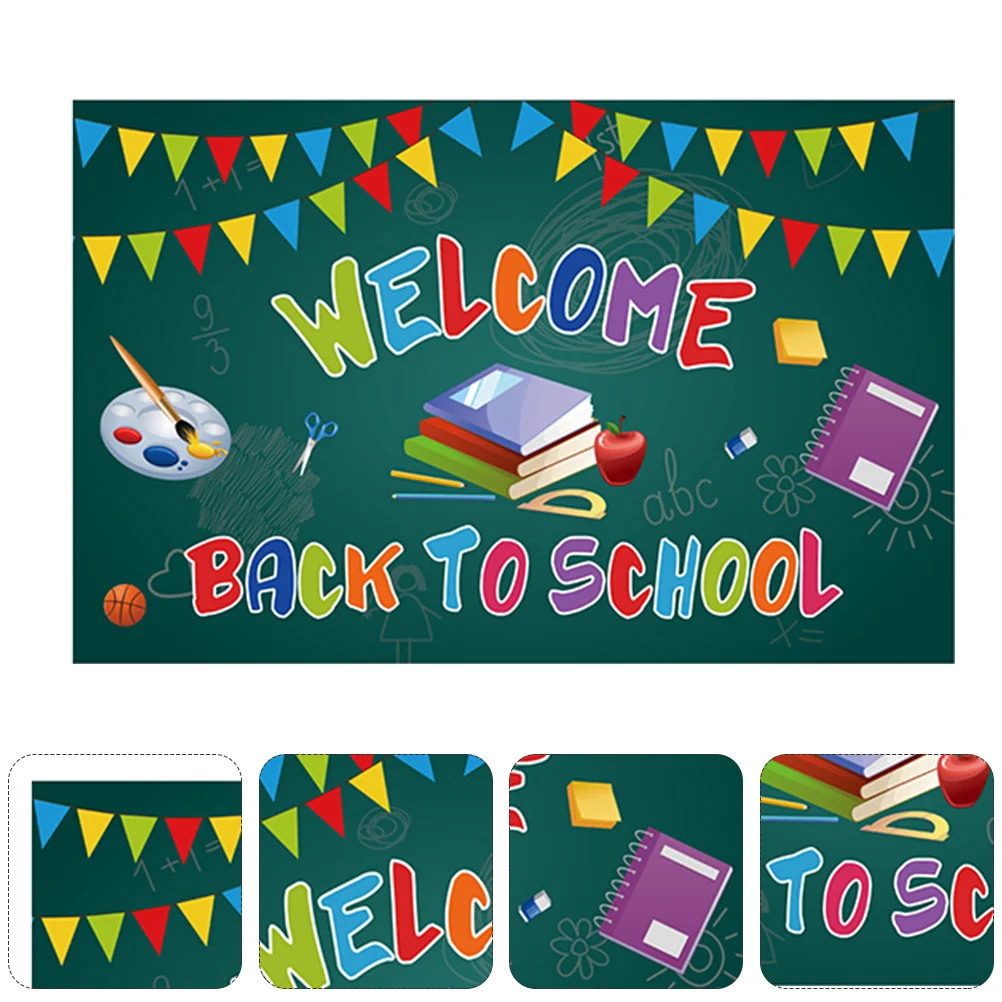 

1 Pc Polyester Hanging Banner Back to School Banner Creative Party Backdrop