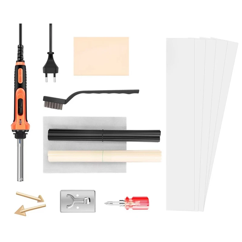 

100 Вт пластиковый сварочный комплект, паяльник из ПВХ, инструменты, инструмент для ремонта автомобильного бампера, сварщик пластика с быстр...