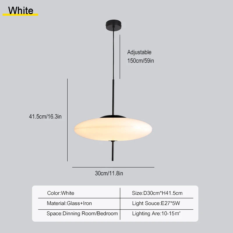 

Подвесные светильники DARHYN, летящие тарелки, чёрные и белые, 5 Вт