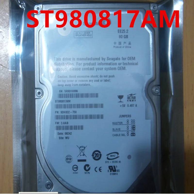 

New Original Hard Disk For Seagate 80GB 2.5" 8MB IDE 5400RPM For Notebook HDD For ST980817AM